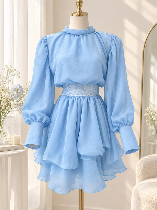 Dreamy Sky Blue Flare Frock
