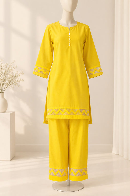Sunshine yellow 2 piece suit