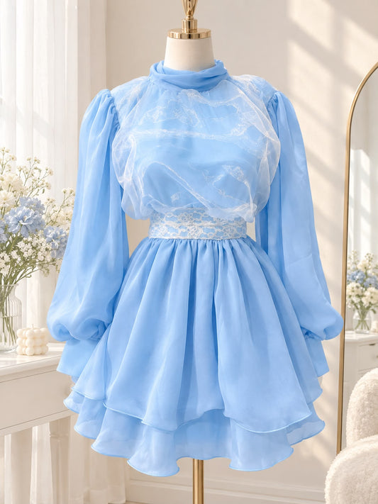 Dreamy Sky Blue Flare Frock